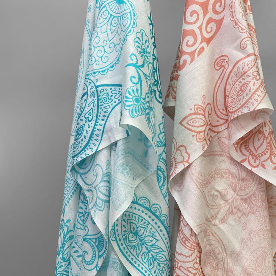 PASHMA パシュマ ストール モダール マフラー 水色  ピンクオレンジ グレー   クリスマス ギフト 誕生日 プレゼント 女性 60代 70代  秋 冬 春 | PASHMA | 04