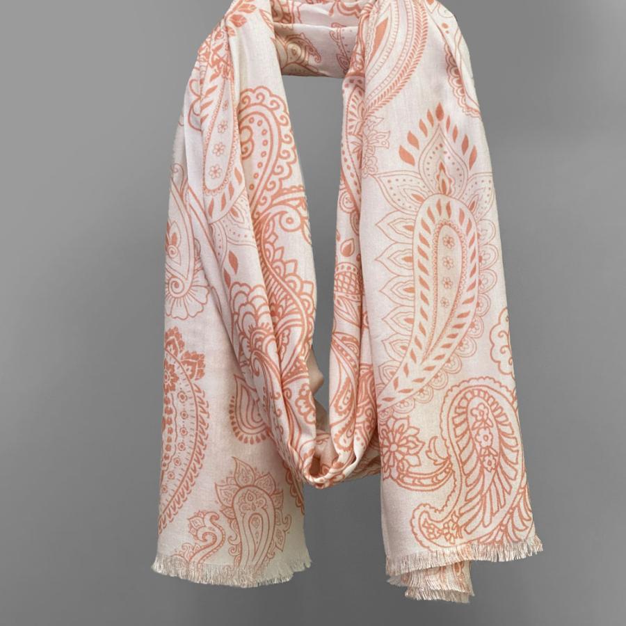 PASHMA パシュマ ストール モダール マフラー 水色  ピンクオレンジ グレー   クリスマス ギフト 誕生日 プレゼント 女性 60代 70代  秋 冬 春 | PASHMA | 09