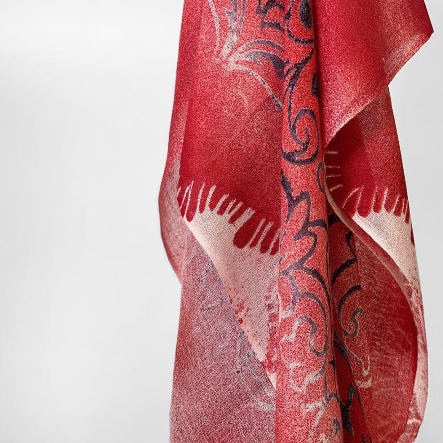 PASHMA パシュマ ストール シルクカシミヤ マフラー 赤 還暦 春 クリスマス ギフト 誕生日 プレゼント 50代 60代 70代 | PASHMA | 02