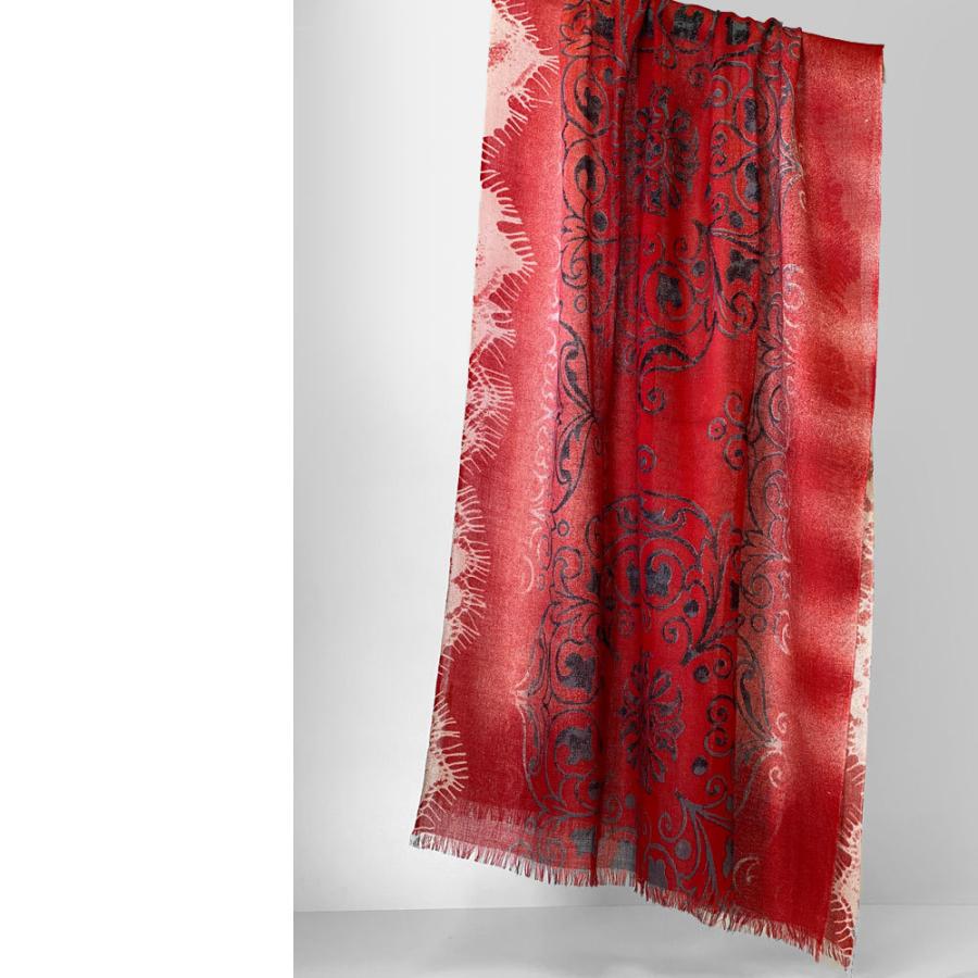 PASHMA パシュマ ストール シルクカシミヤ マフラー 赤 還暦 春 クリスマス ギフト 誕生日 プレゼント 50代 60代 70代 | PASHMA | 05