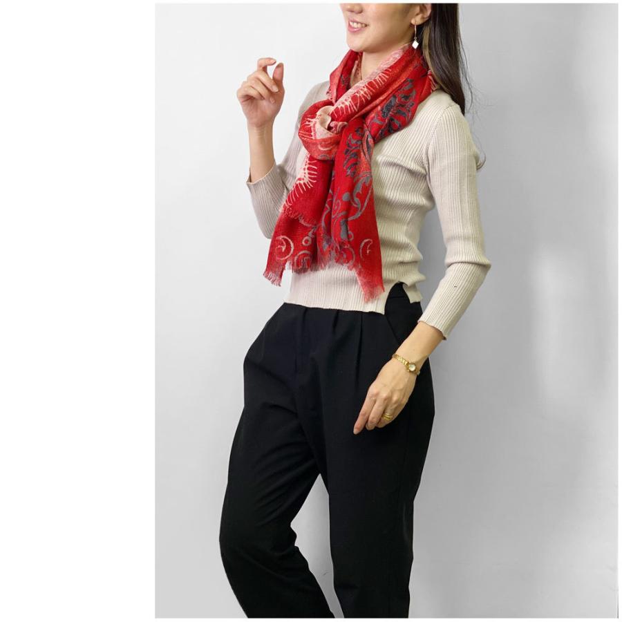 PASHMA パシュマ ストール シルクカシミヤ マフラー 赤 還暦 春 クリスマス ギフト 誕生日 プレゼント 50代 60代 70代 | PASHMA | 07