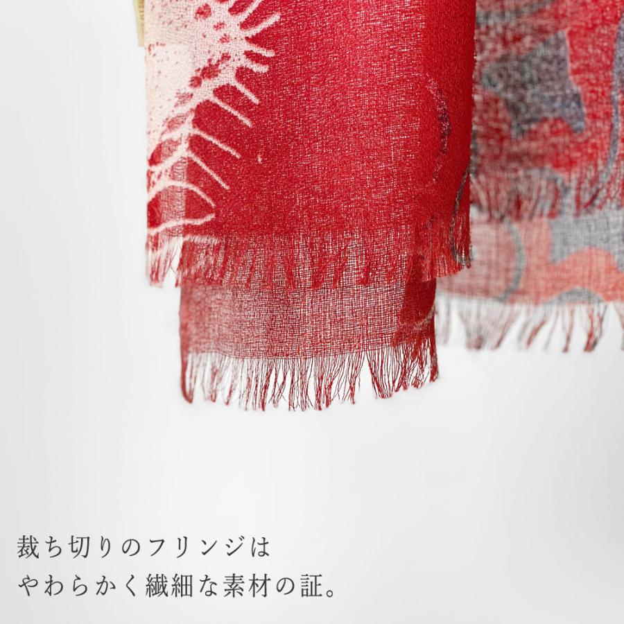 PASHMA パシュマ ストール シルクカシミヤ マフラー 赤 還暦 春 クリスマス ギフト 誕生日 プレゼント 50代 60代 70代 | PASHMA | 08