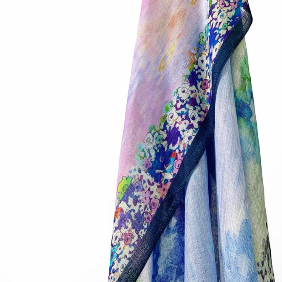 PASHMA パシュマ ストール シルクカシミヤ マフラー カラフル グラデーション フラワー 春  クリスマス ギフト 誕生日 プレゼント 女性 60代 70代 | PASHMA | 03
