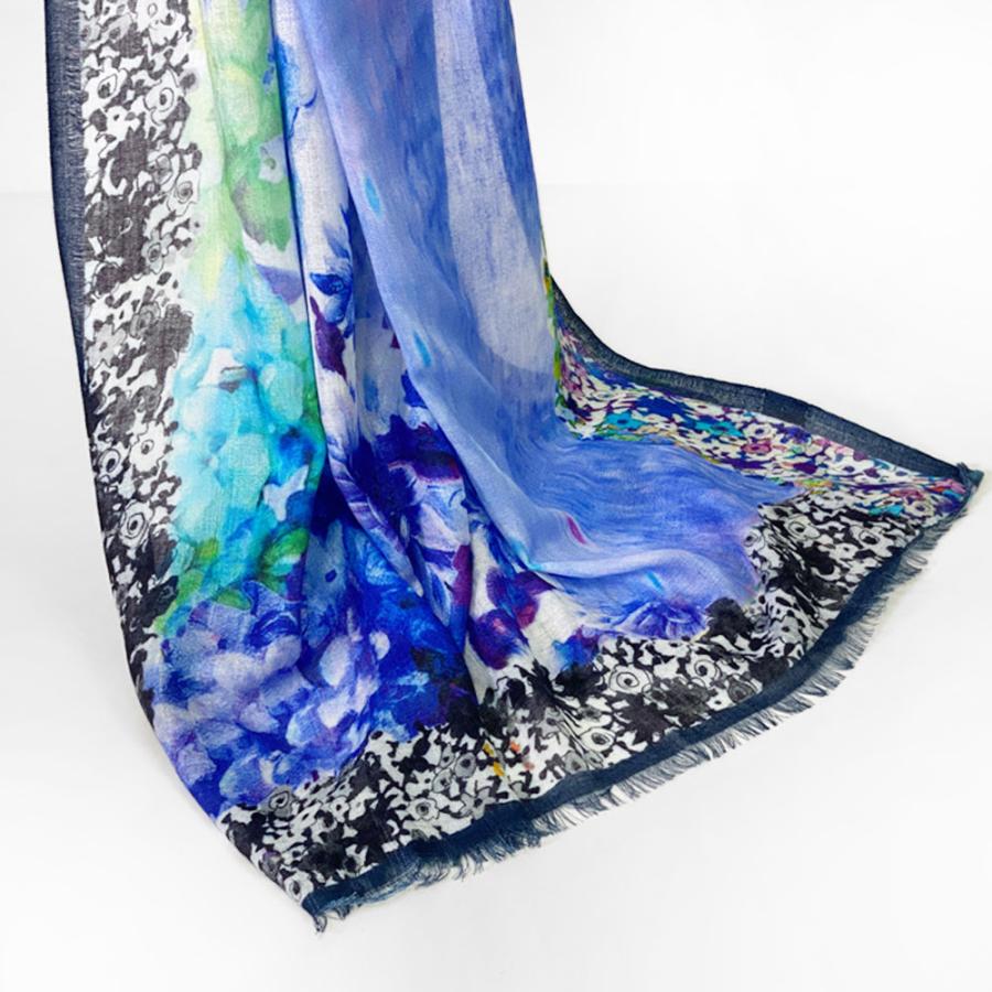 PASHMA パシュマ ストール シルクカシミヤ マフラー カラフル グラデーション フラワー 春  クリスマス ギフト 誕生日 プレゼント 女性 60代 70代 | PASHMA | 05