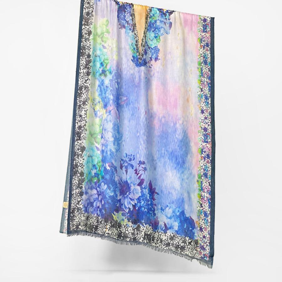 PASHMA パシュマ ストール シルクカシミヤ マフラー カラフル グラデーション フラワー 春  クリスマス ギフト 誕生日 プレゼント 女性 60代 70代 | PASHMA | 06