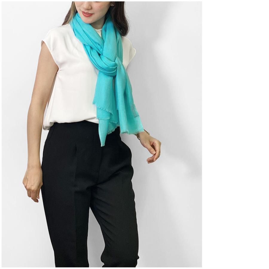 InDream ストール シルクウール 無地 カジュアル ブルー  クリスマス ギフト 誕生日 プレゼント 50代 60代 70代 |  | 07