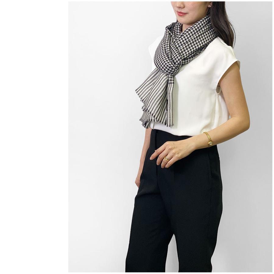 InDream ストール シルクウール 無地 カジュアル チェック モノトーン   クリスマス ギフト 誕生日 プレゼント 50代 60代 70代 |  | 06