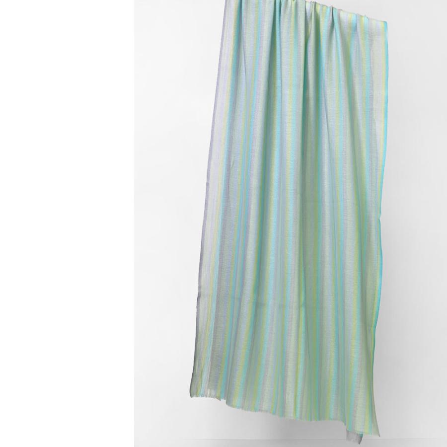 InDream ストール シルクウール ストライプ カジュアル ブルー  クリスマス ギフト 誕生日 プレゼント 50代 60代 70代 |  | 04