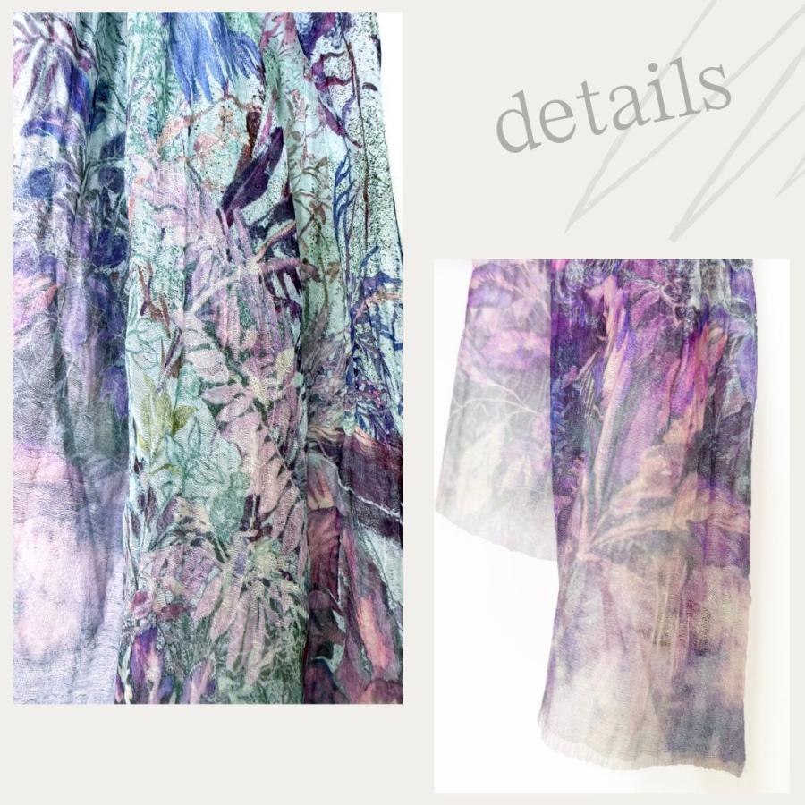 InDream シルクコットンストール ブルー ブラウン ネイビー プリント 大判 生日 プレゼント 母の日 ギフト 50代 60代 70代 80代 |  | 10