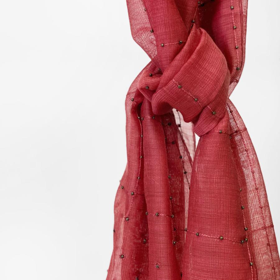 InDream シルクウール ストール 刺繍 赤(レッド) 還暦祝い カジュアル 春夏 クリスマス ギフト 誕生日 プレゼント 50代 60代 70代 |  | 01