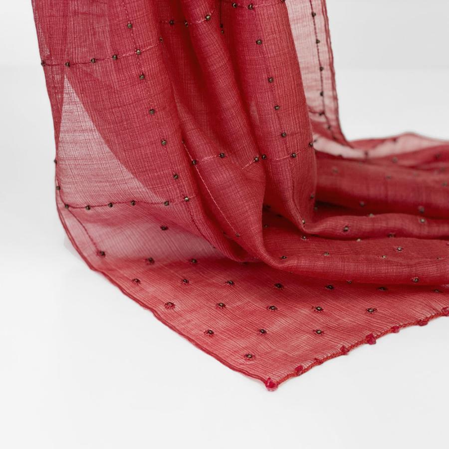 InDream シルクウール ストール 刺繍 赤(レッド) 還暦祝い カジュアル 春夏 クリスマス ギフト 誕生日 プレゼント 50代 60代 70代 |  | 03