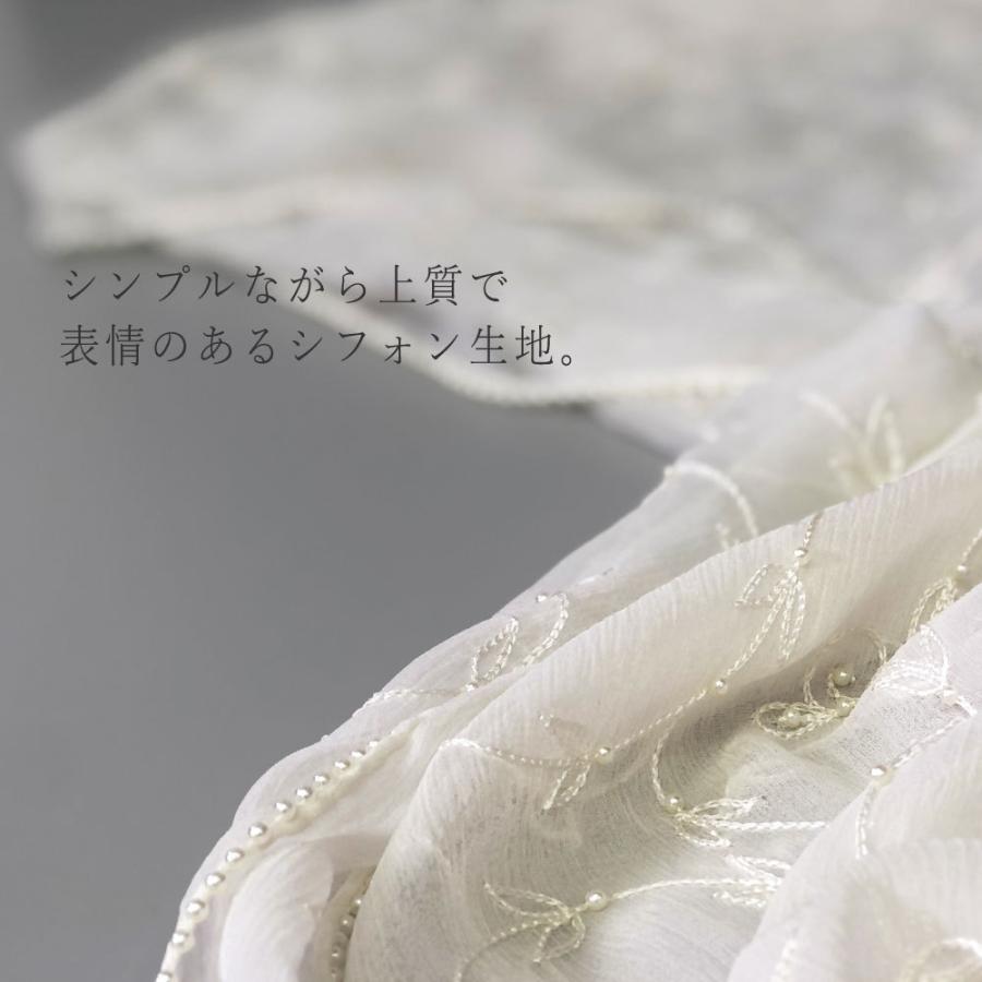 InDreamシルク シフォン ストール 薄手 刺繍 ホワイト スカーフ 結婚式 パーティー ギフト  春夏 クリスマス ギフト 誕生日 プレゼント 50代 60代 70代 |  | 09