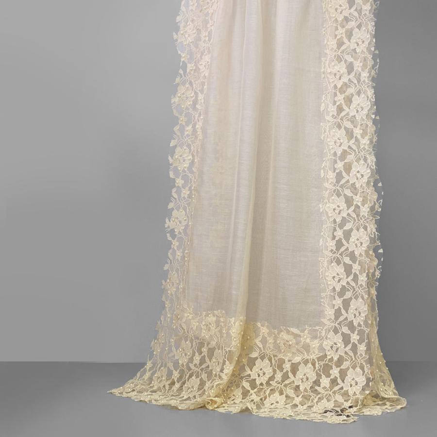 InDream シルク コットン ストール  ベージュ レース 還暦 古希 ギフト 旅行 春夏 クリスマス ギフト 誕生日 プレゼント 50代 60代 70代 |  | 04