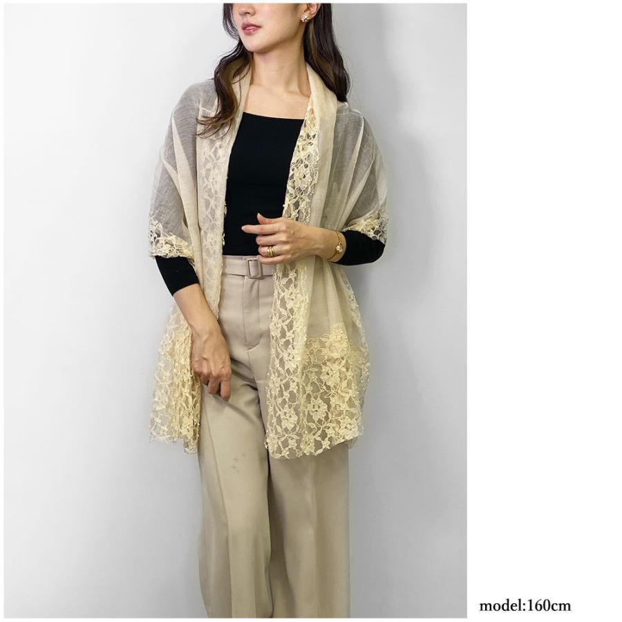 InDream シルク コットン ストール  ベージュ レース 還暦 古希 ギフト 旅行 春夏 クリスマス ギフト 誕生日 プレゼント 50代 60代 70代 |  | 05
