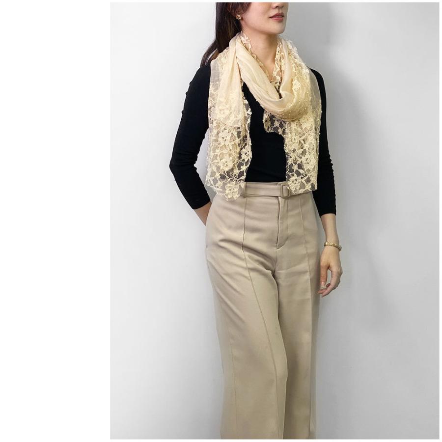 InDream シルク コットン ストール  ベージュ レース 還暦 古希 ギフト 旅行 春夏 クリスマス ギフト 誕生日 プレゼント 50代 60代 70代 |  | 06