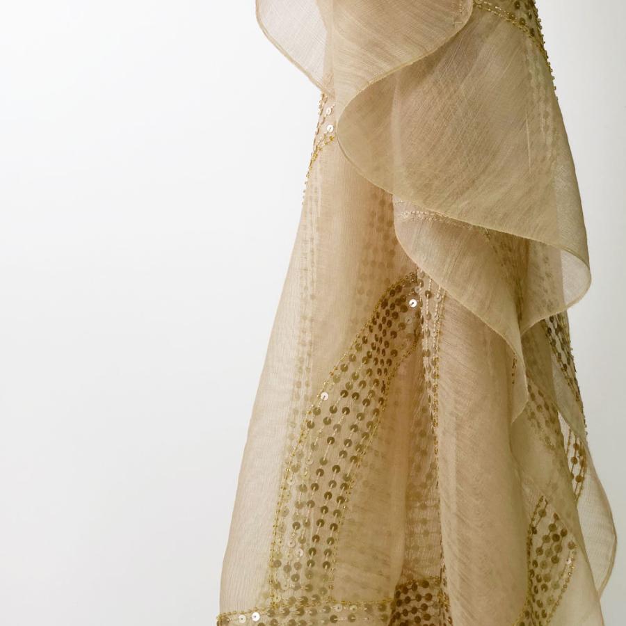 InDream ストール パーティー 結婚式 スパンコール刺繍 シルクウール ベージュ 春 秋冬 クリスマス ギフト 誕生日 プレゼント 50代 60代 70代 |  | 08