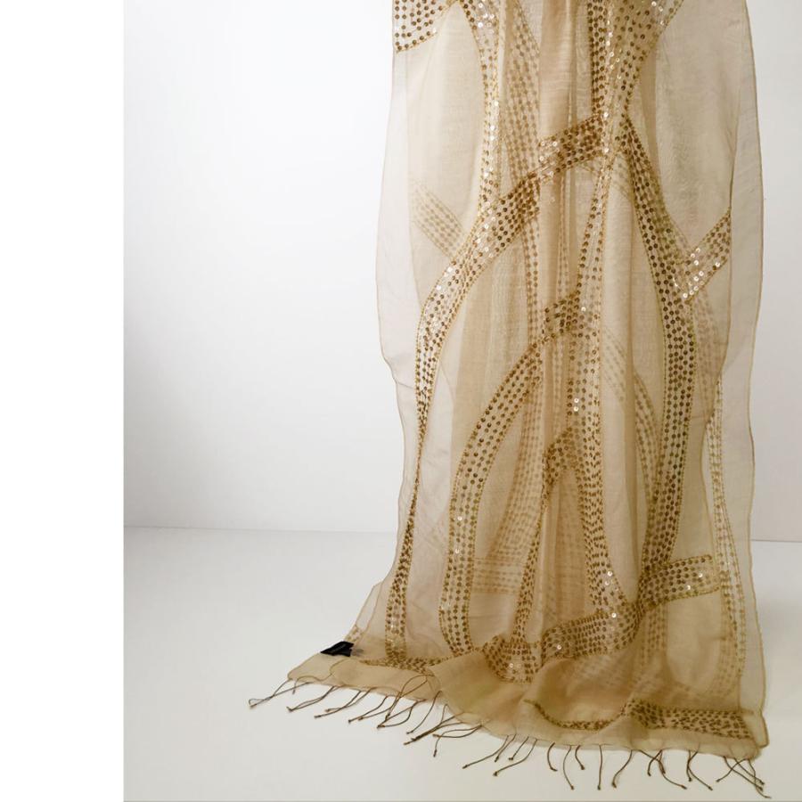 InDream ストール パーティー 結婚式 スパンコール刺繍 シルクウール ベージュ 春 秋冬 クリスマス ギフト 誕生日 プレゼント 50代 60代 70代 |  | 10