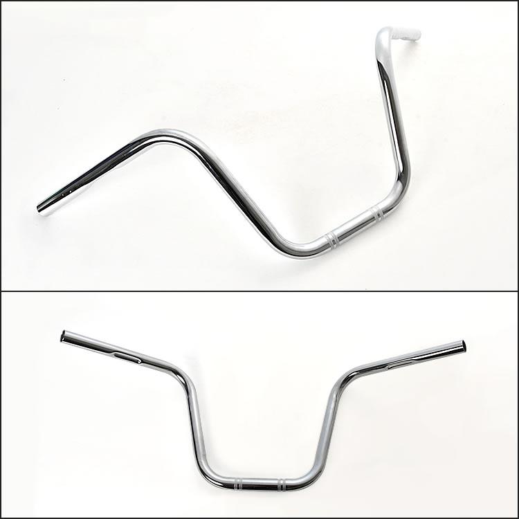 バルカン1500 汎用 アップハンドルバー 1インチ 25.4mm シルバーメッキ