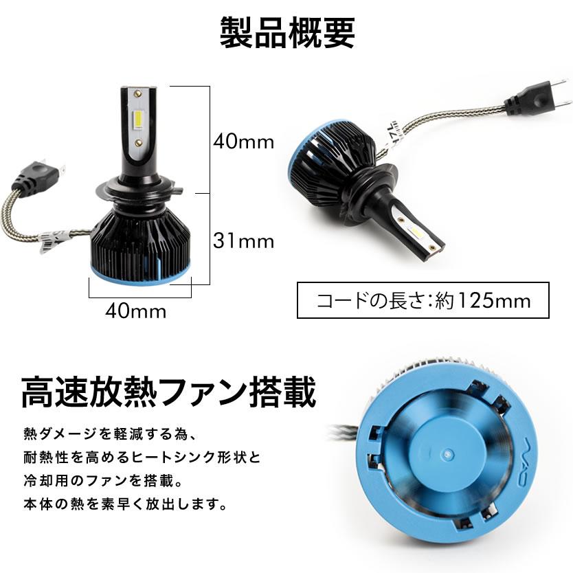 ヤマハ FAZER8 RN22 2009-2012 バイク用 LEDヘッドライト H7 2灯Hi/Loセット ホワイト発光｜inex-2｜04