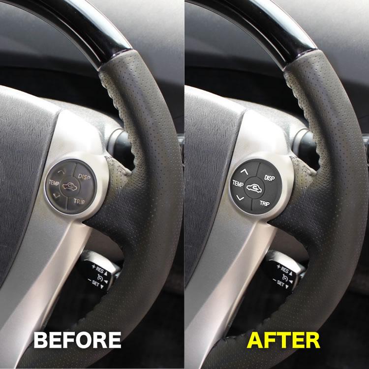 NHP10 アクア ステアリングスイッチ ボタン 左右セット ラバー