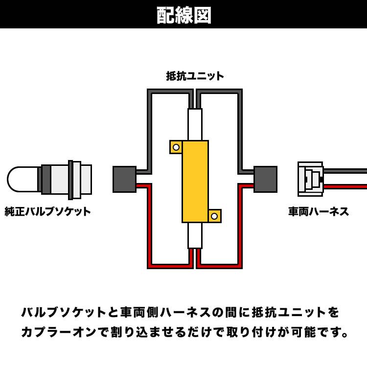 JB64W/JB74W ジムニー ジムニーシエラ LED ウインカー ハイフラ防止 抵抗器 2個セット ウィンカー カプラーオン 専用ソケット｜inex｜02