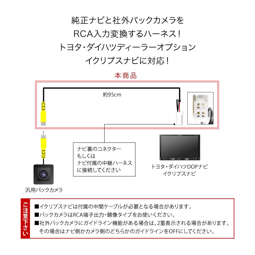 AVN-Z05i AVN-Z05iW イクリプスナビ 汎用バックカメラ 変換ハーネス