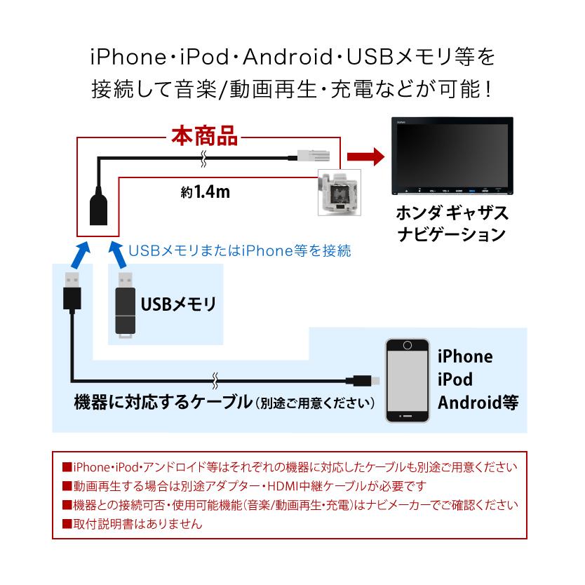 VXM-164VFi VXM-164VFXi ホンダギャザズナビ 対応 iPod iPhone android