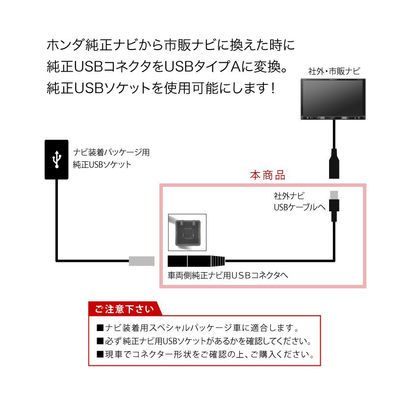 JH1 JH2 N-WGN H28.6-R1.8 純正USB変換ケーブル ホンダ純正USB→タイプ