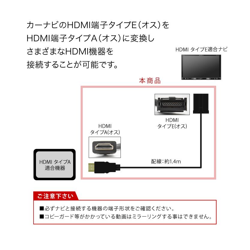 MM516D-W MM517D-W 日産純正DOPナビ HDMI変換ケーブル カーナビ タイプ