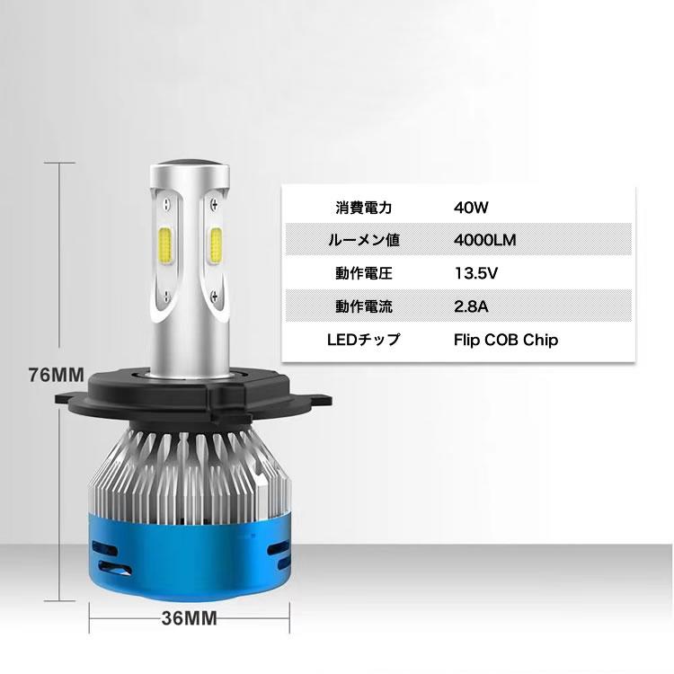 ホンダ CL400  バイク用LEDヘッドライト 1個 H4(Hi/Lo) 直流交流両対応 AC/DC 4000ルーメン｜inex｜03