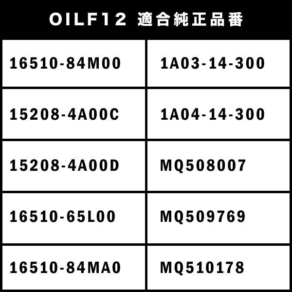 オイルフィルター オイルエレメント MA26S MA36S MA46S ソリオ/ソリオバンディット K12C 純正互換品 16510-84M00 品番:OILF12 10個｜inex｜04