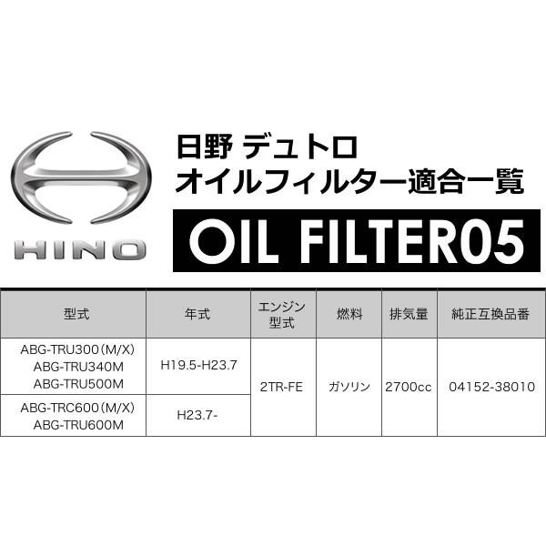 日野 デュトロ オイルフィルター オイルエレメント10個セット OILF05
