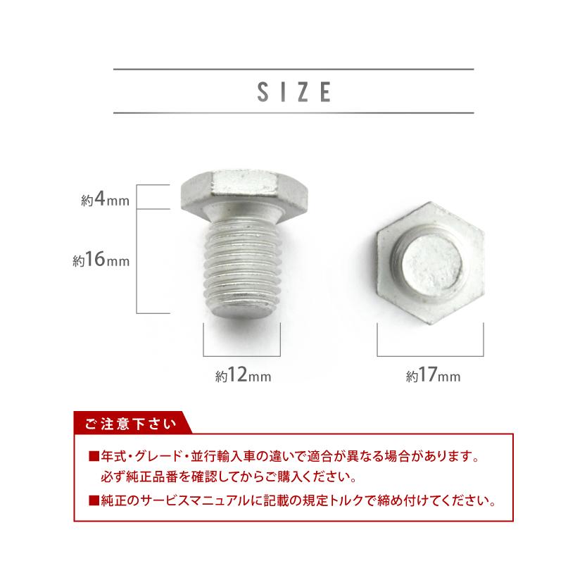 MINI用 F56 クーパーS DBA-XM20 エンジンオイルパン用 ドレンボルト