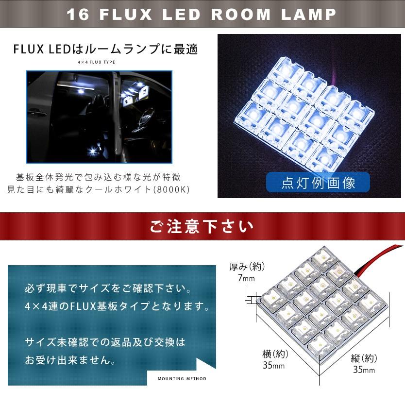 12V FLUX16連 4×4 LED 基板 ルームランプ ホワイト｜inex｜02
