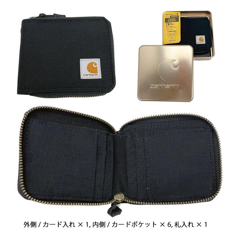 Carhartt 財布 カーハート carhartt NYLON DUCK ZIPPER WALLET