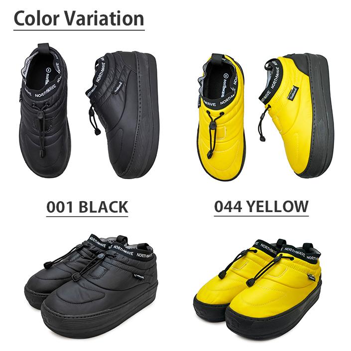 northwave ノースウェーブ スリッポン ウィンターブーツ メンズ LOW LOCK LACE MODEL ローロックレースモデル 90155027 BLACK YELLOW｜infini-elts｜08