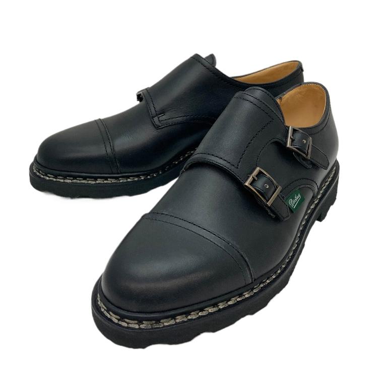 パラブーツ Paraboot ウィリアム ダブルモンク メンズ 981412 WILLIAM LISSE NOIR ブラック 黒 リス レザー オイル ノルヴェイジャン製法の画像