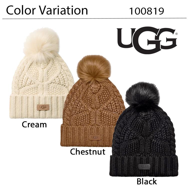 UGG（アグ） ニット帽 100819 レディース Cable Beanie With Pom