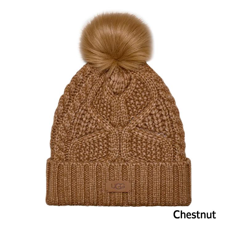 UGG（アグ） ニット帽 100819 レディース Cable Beanie With Pom