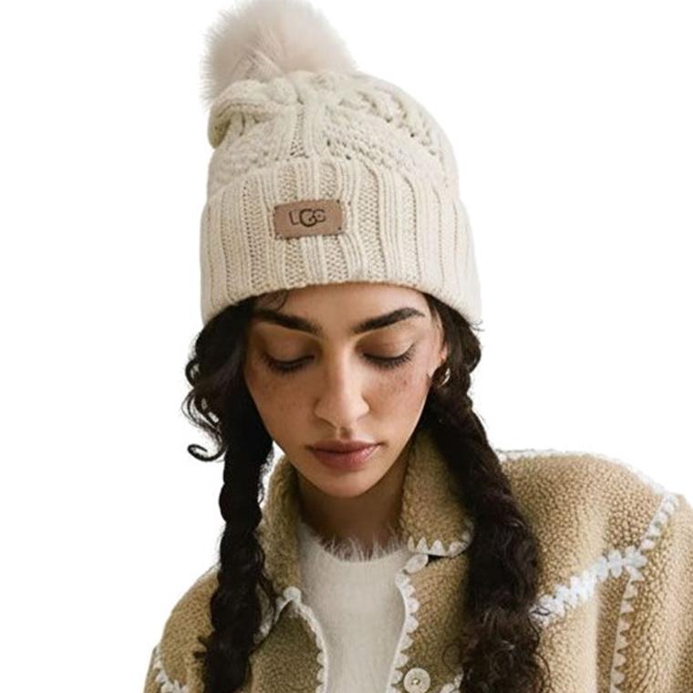 UGG（アグ） ニット帽 100819 レディース Cable Beanie With Pom