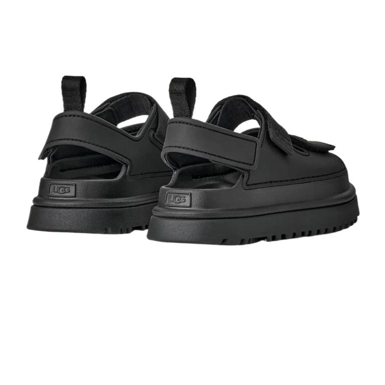 アグ UGG サンダル レディース 1152813K Kid's GOLDEN GLOW キッズ ゴールデングロウ レディース対応サイズ Black Sea Salt ブラック ベージュ 軽量 厚底の画像