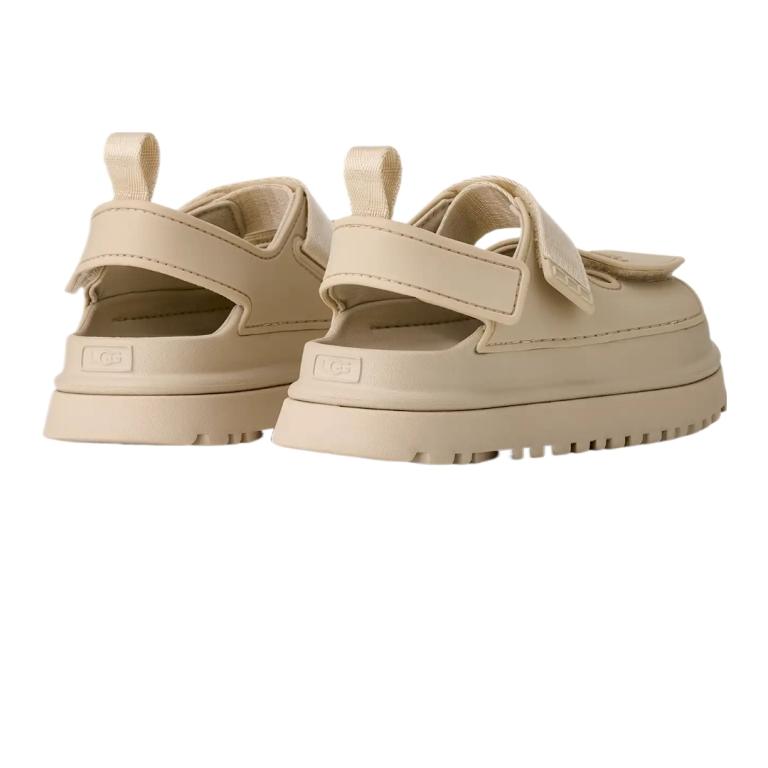 アグ UGG サンダル レディース 1152813K Kid's GOLDEN GLOW キッズ ゴールデングロウ レディース対応サイズ Black Sea Salt ブラック ベージュ 軽量 厚底の画像