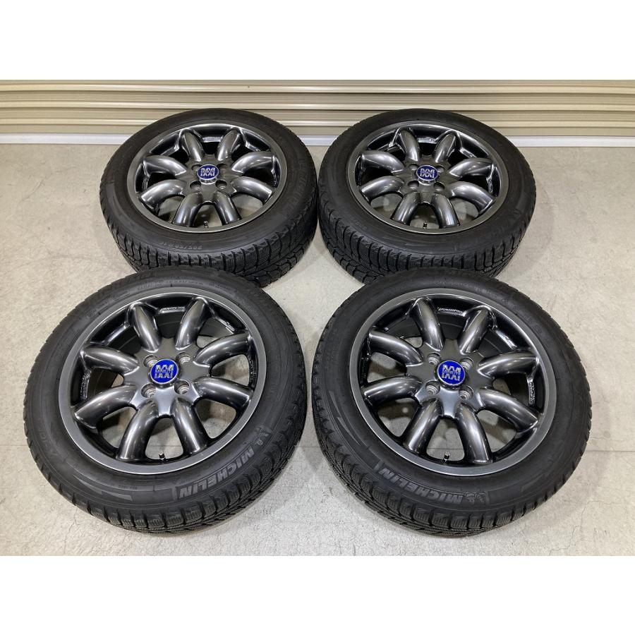 MINILITE ミニライト 16インチ 4本セット　スタッドレスタイヤ付 美品 MINILITE ミニライト 16インチ 7J +48 PCD100 4H 205/50R16 4本