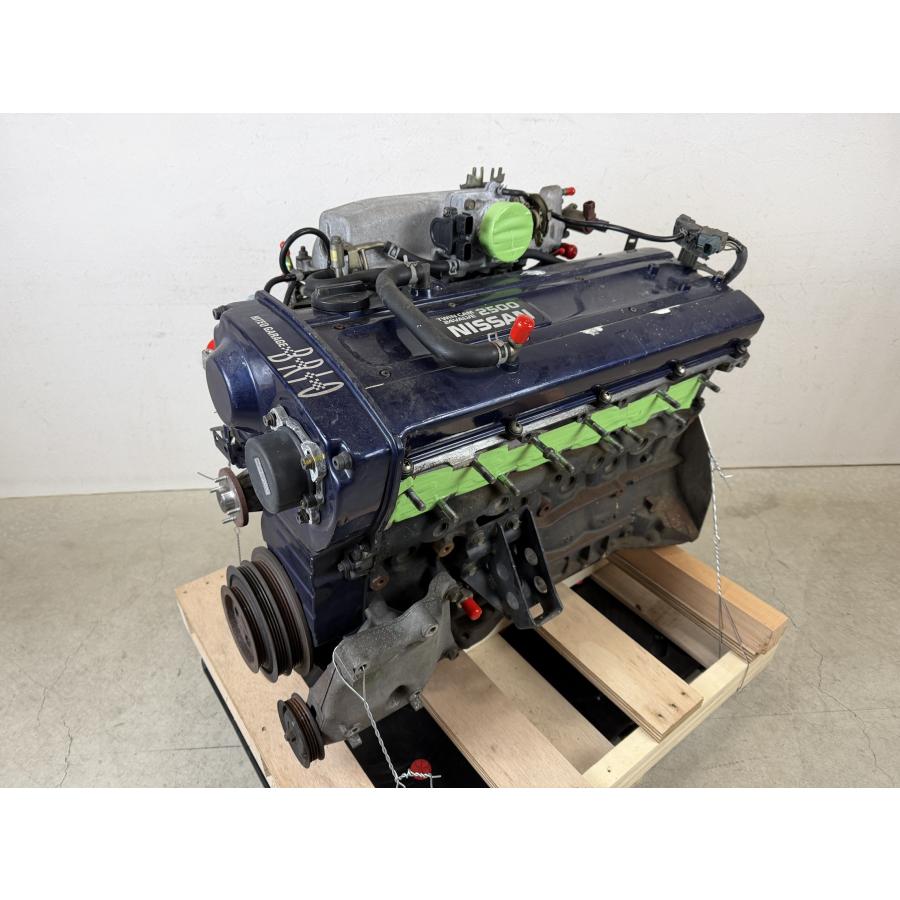 希少 HR34 スカイライン AT 2WD RB25DE NA エンジン 本体 スロットルボディ サージタンク ER34 (B6120 ...