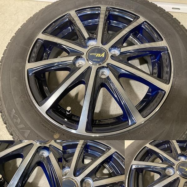 155/65R14 VRX 溝有り4本 送料込み！ 溝有り Style NA Type HC V25 14インチ 4.5J +45 PCD100 4H BS BLIZZAK