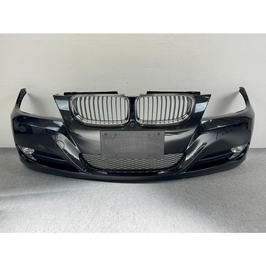 割れ無 後期 BMW 320i E90 LCI 純正 フロントバンパー グリル フォグ付 