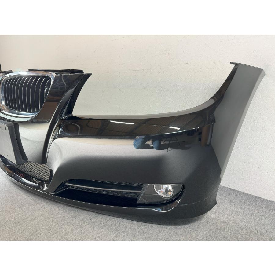 割れ無 後期 BMW 320i E90 LCI 純正 フロントバンパー グリル フォグ付 