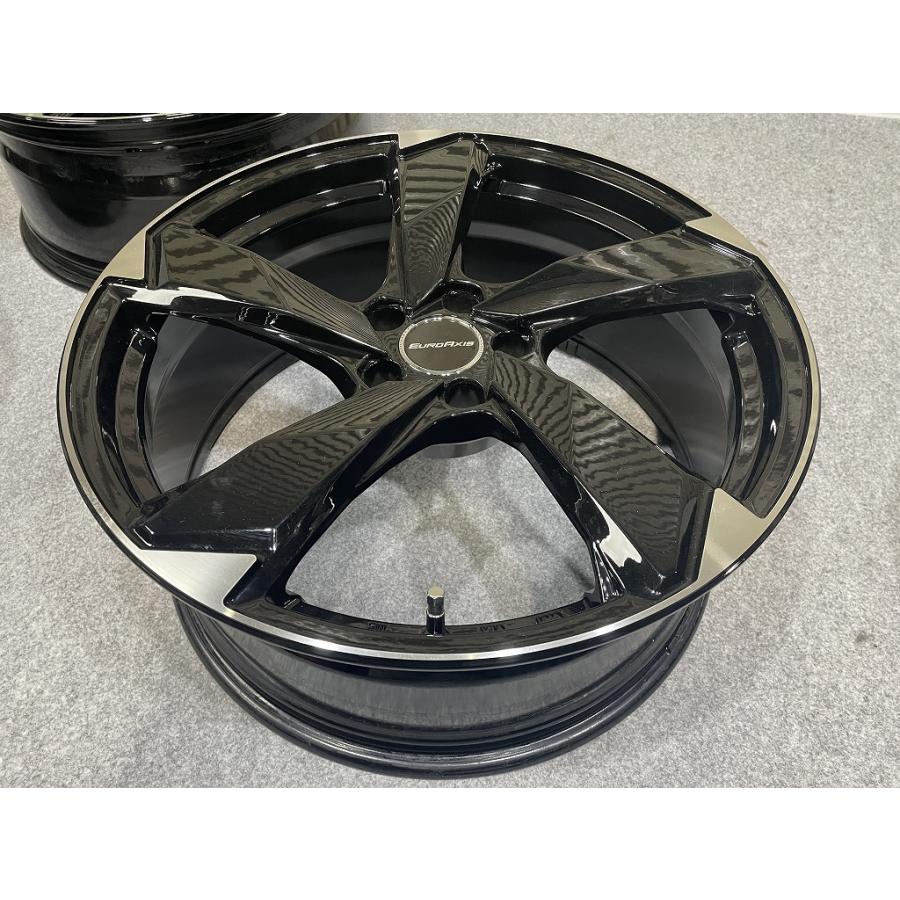 美品 EUROAXIS CROSS edge 20インチ 8.5J +30 PCD112 5H 4本セット アウディ A8 ユーロアクシス クロスエッジ (C5060)の画像