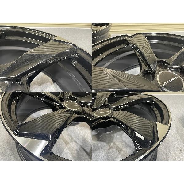 美品 EUROAXIS CROSS edge 20インチ 8.5J +30 PCD112 5H 4本セット アウディ A8 ユーロアクシス クロスエッジ (C5060)の画像