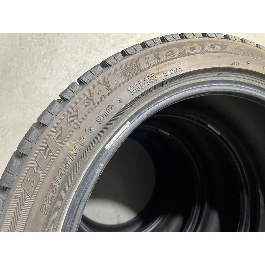 バリ溝 ’15年製 BRIDGESTONE BLIZZAK REVO GZ 225/45R18 4本セット ブリヂストン ブリザック (C5184)の画像